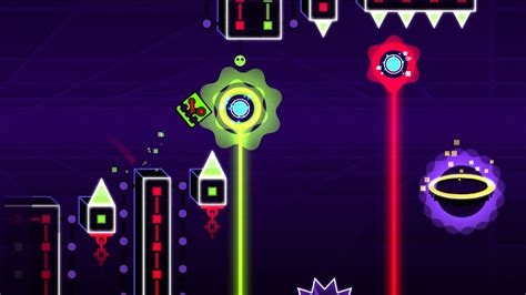 Just like the original game, players must avoid spikes and planks along the path to progress. . Geometry dash download